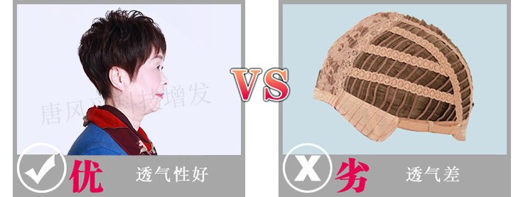 女士頭發稀少對比