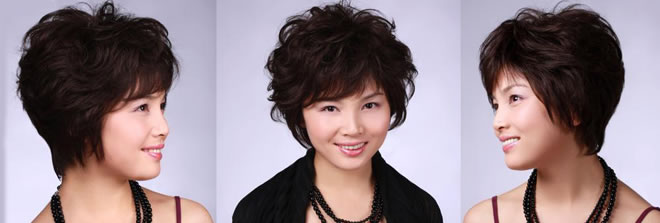 中年女士假發 中年女士假發定做