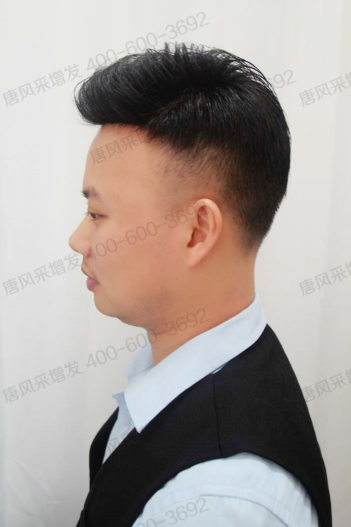 男士假發塊粘貼佩戴 \