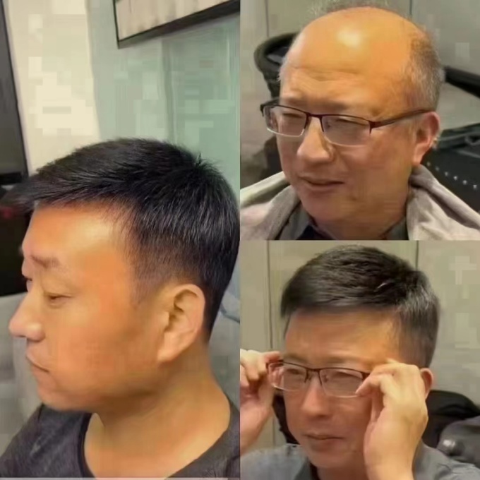 粘貼隱形假發片 \